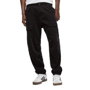 Mode of One Mens Relaxed Fit Tapered Cargo Pants Black 34 100197732MN FA24 NEW‎